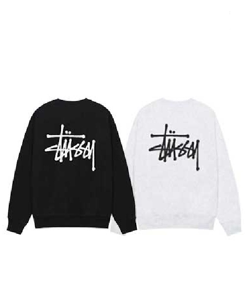 [스투시] 베이직 기모 맨투맨_블랙 S